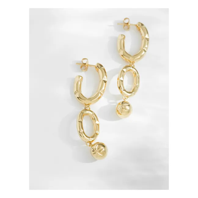 Sarah Long Earrings | Gold