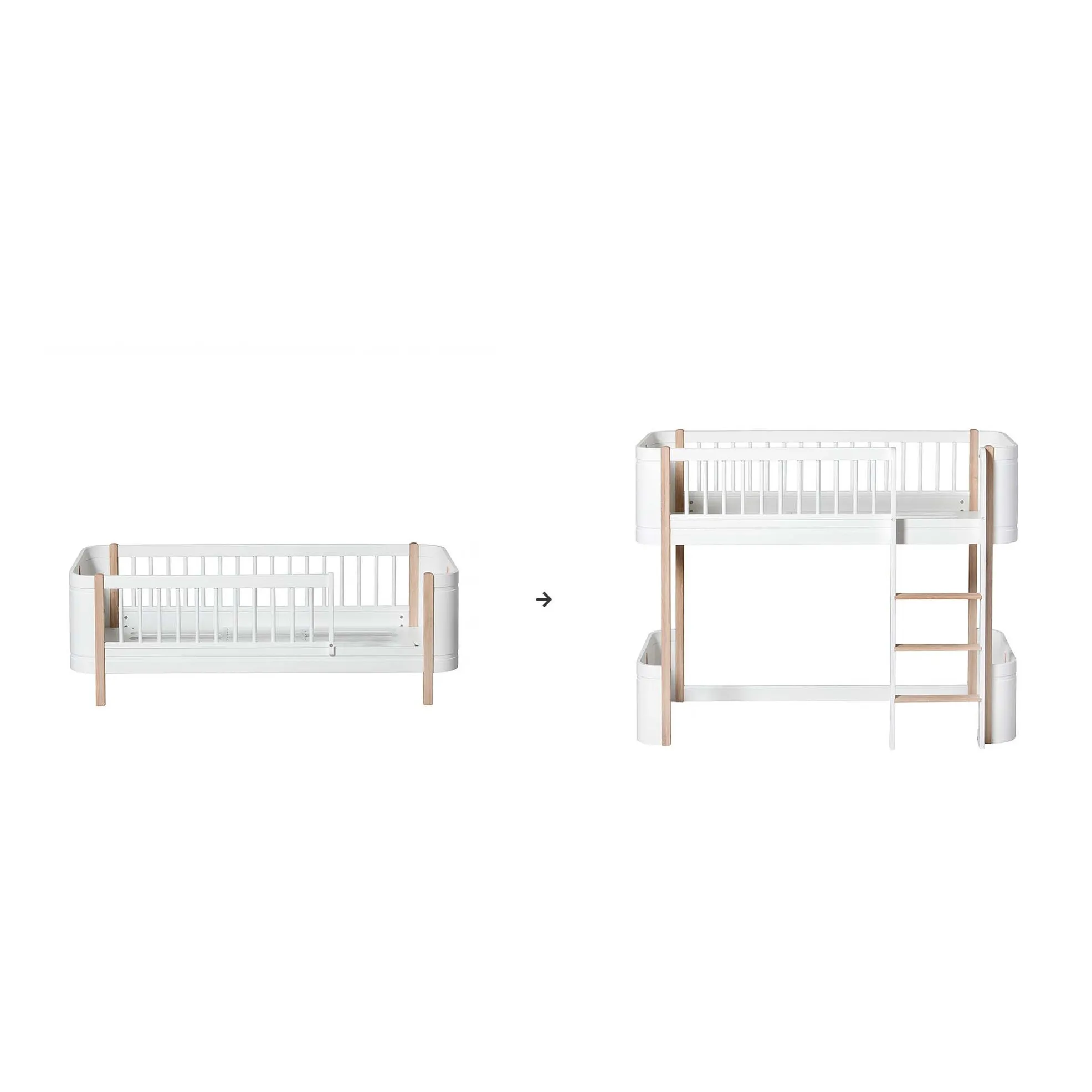 Kit de conversion Mini+, lit junior en lit mezzanine | Chêne- Image produit n°0