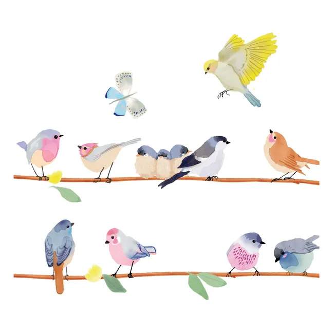 Wandsticker Frühlingsvögel