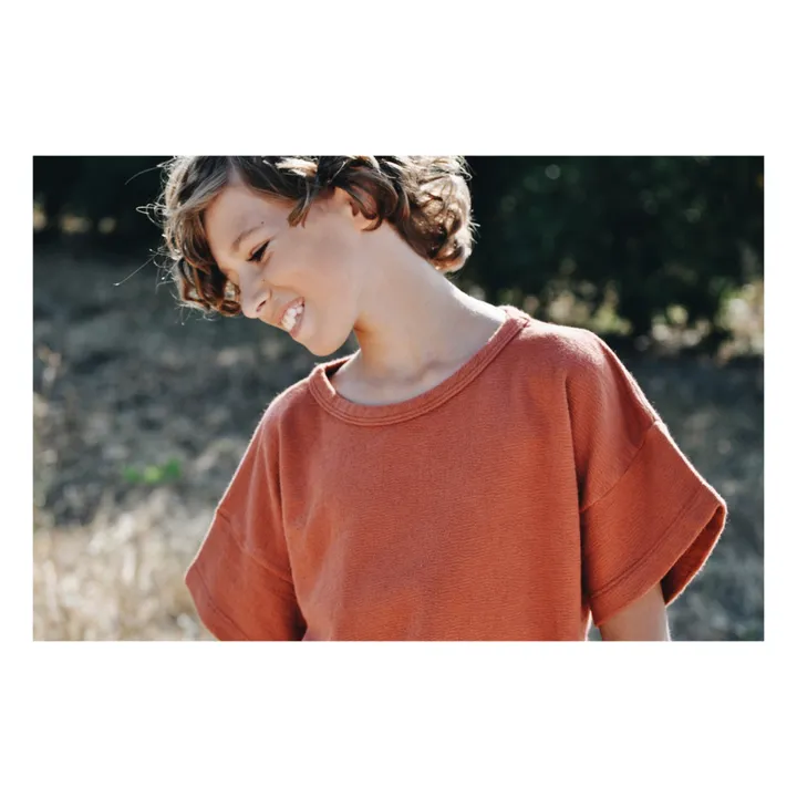 Camiseta de algodón orgánico Antero | Terracotta- Imagen del producto n°9