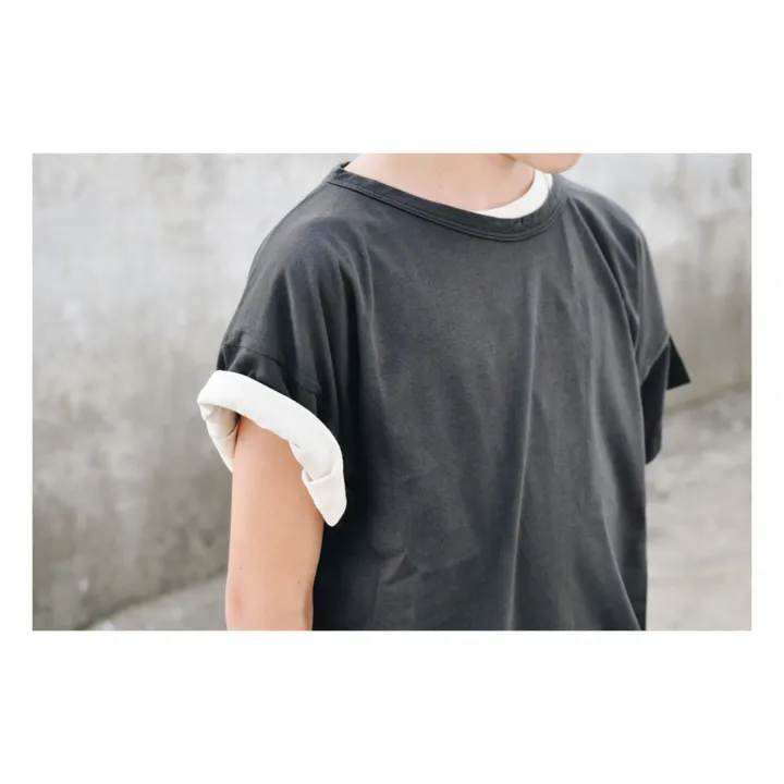 T-Shirt Coton Bio Romeu | Gris anthracite- Image produit n°1