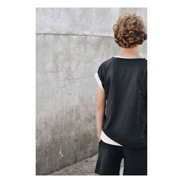 Eça Organic Cotton Fleece Shorts | Charcoal grey- Product image n°2