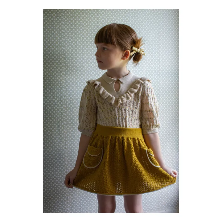 Soor Ploom - Norma Organic Pima Cotton Knit Skirt - Yellow | Smallable 