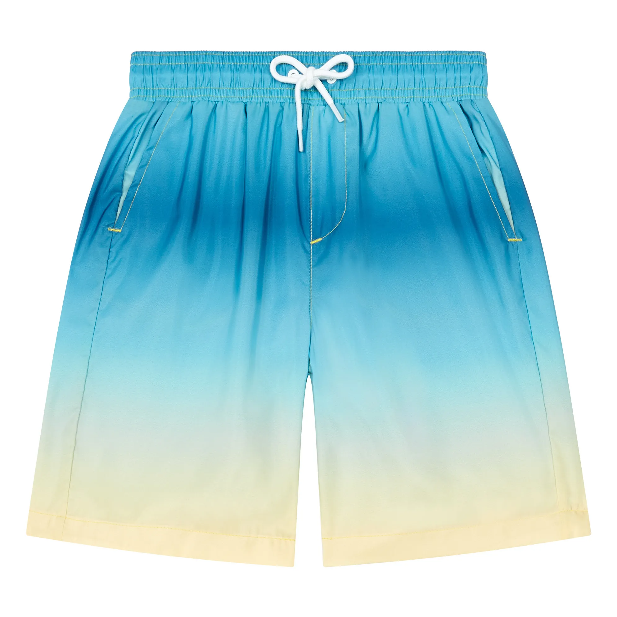 Hundred Pieces Blue Long Swim Trunks