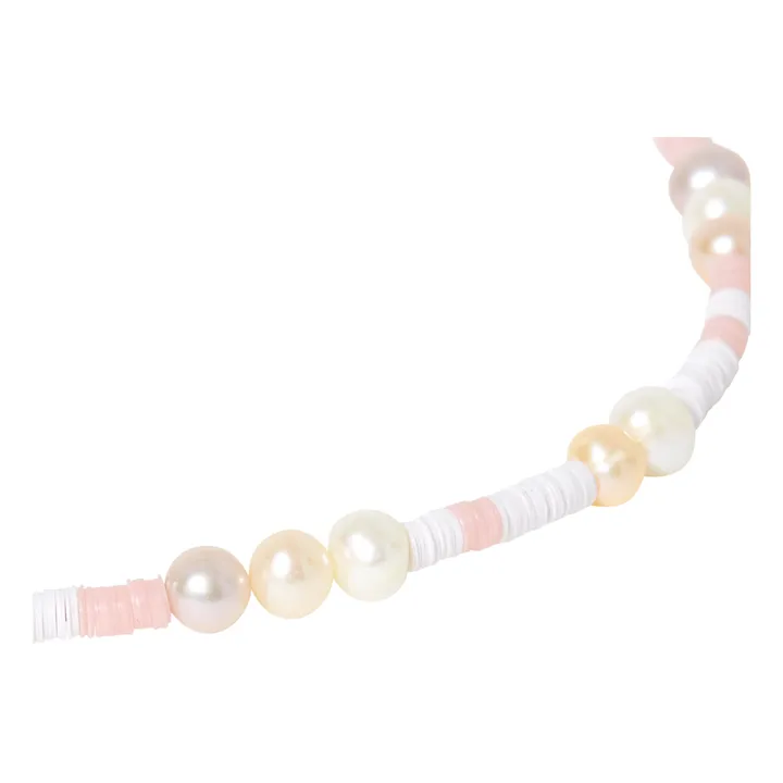 Collana Heishi, con perle di acqua dolce | Bianco- Immagine del prodotto n°1