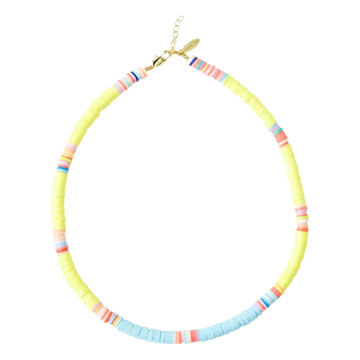 Large Heishi Necklace | Yellow- Product image n°0