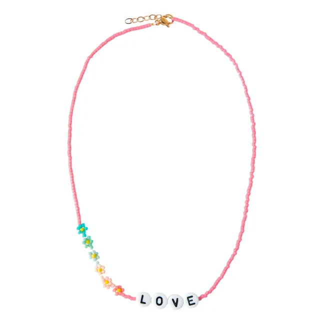 Rainbow Love Halskette - Kinderkollektion  | Rosa