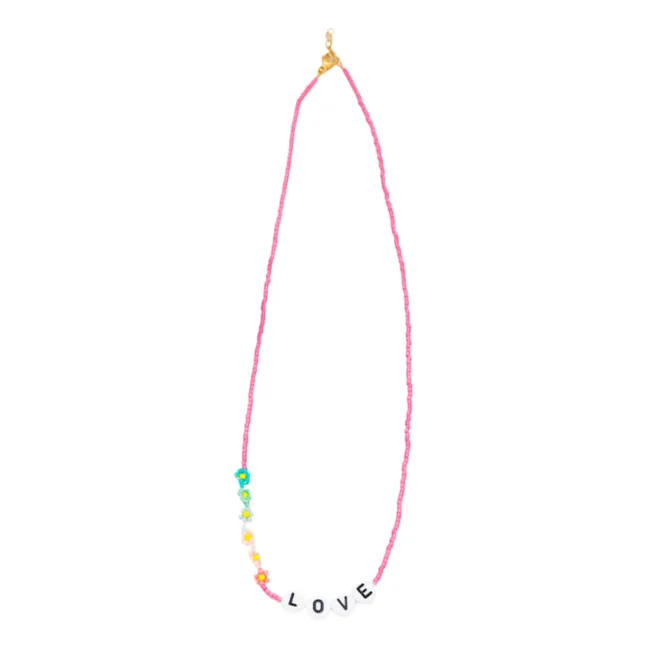 Collier Rainbow Love - Collection Enfant  | Rose