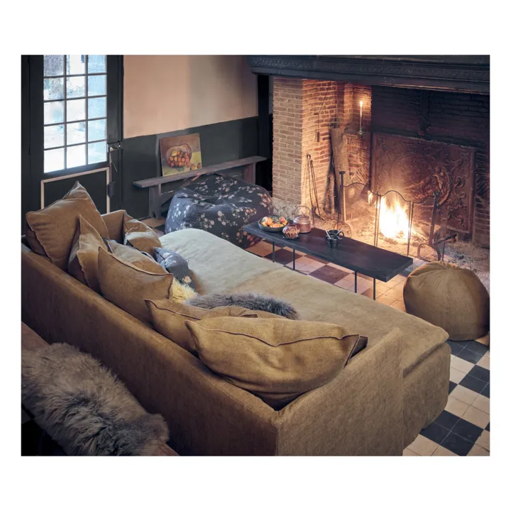 Table basse Along rectangulaire en bois brulé | Noir- Image produit n°0