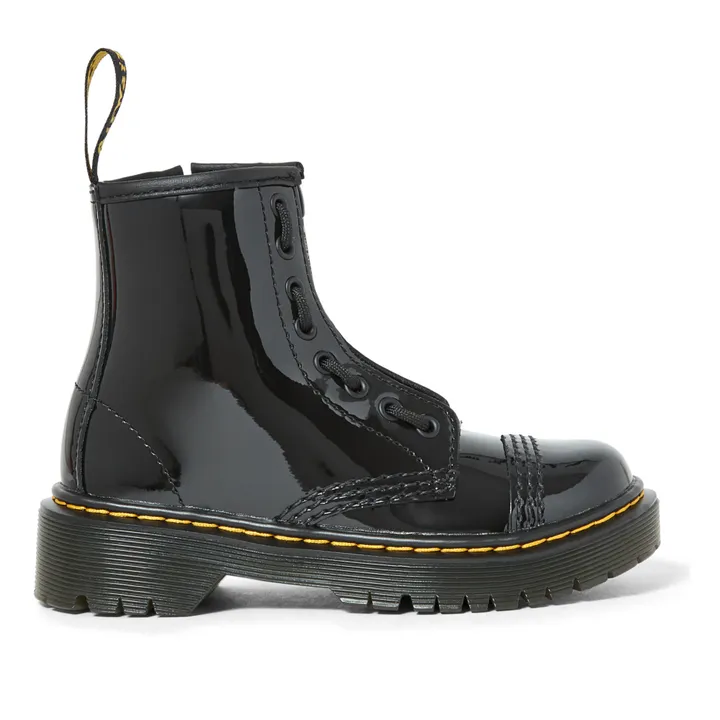 Boots Zippées Cuir Verni Sinclair Bex | Noir- Image produit n°0