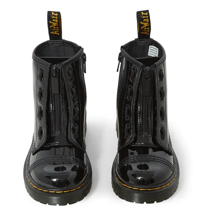 Boots Zippées Cuir Verni Sinclair Bex | Noir- Image produit n°3