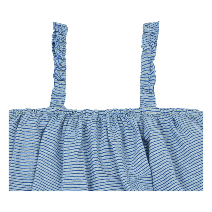 Striped Lurex Jersey Jumpsuit | Blue- Product image n°1