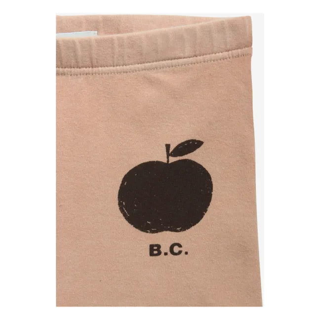 Leggings Bio-Baumwolle Apfel - Kollektion Iconic  | Apricot
