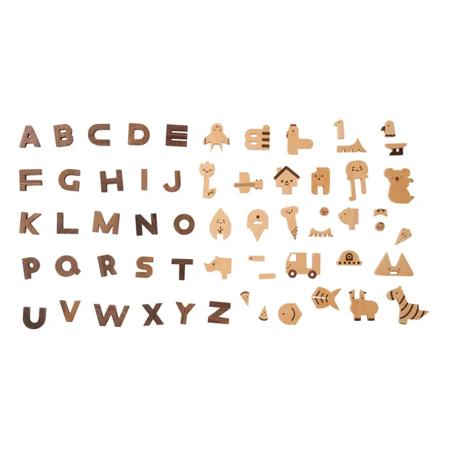 Blocs alphabet en bois