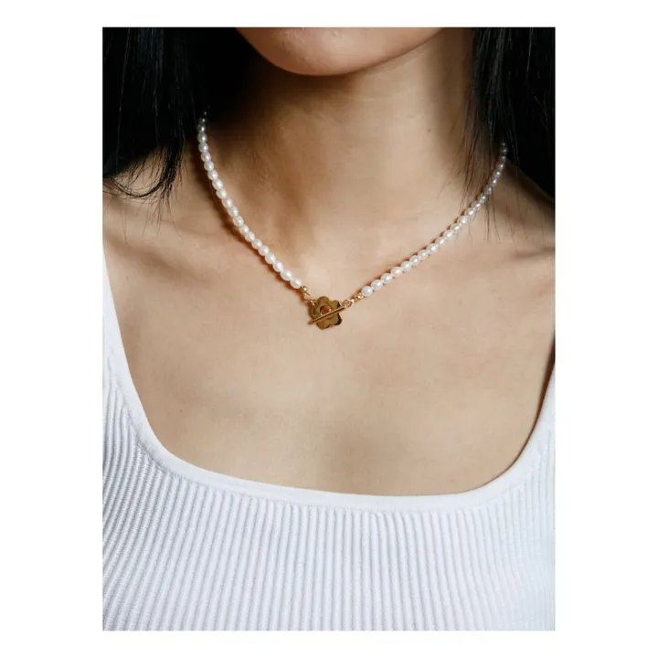 Collar de perlas Sofía | Dorado- Imagen del producto n°2