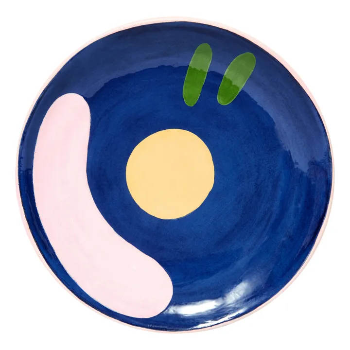 Teller Daphné aus Keramik | Blau- Produktbild Nr. 0