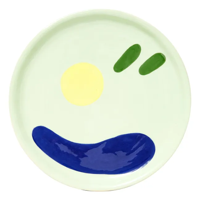 Assiette Daphné en céramique | Vert Menthe