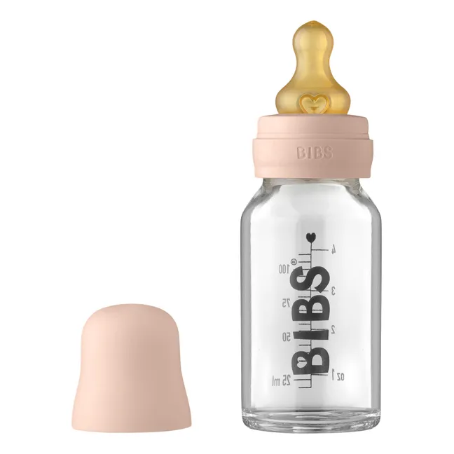 Babyflasche aus Glas | Mattrosa