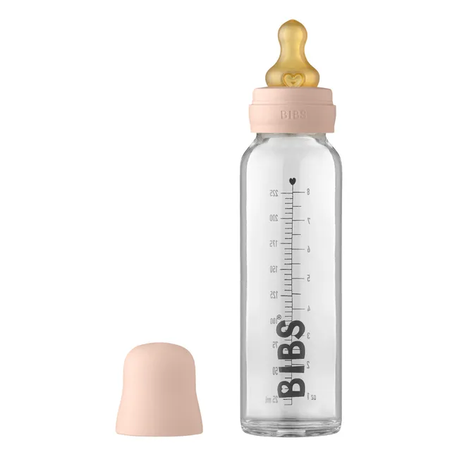 Babyflasche aus Glas | Mattrosa