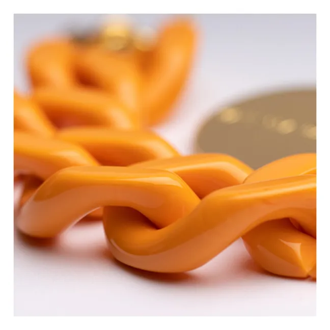 Flaches Kettenarmband | Orange