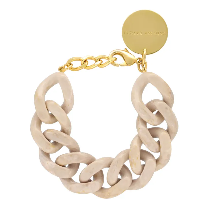 Flat Chain Bracelet | Beige- Product image n°0