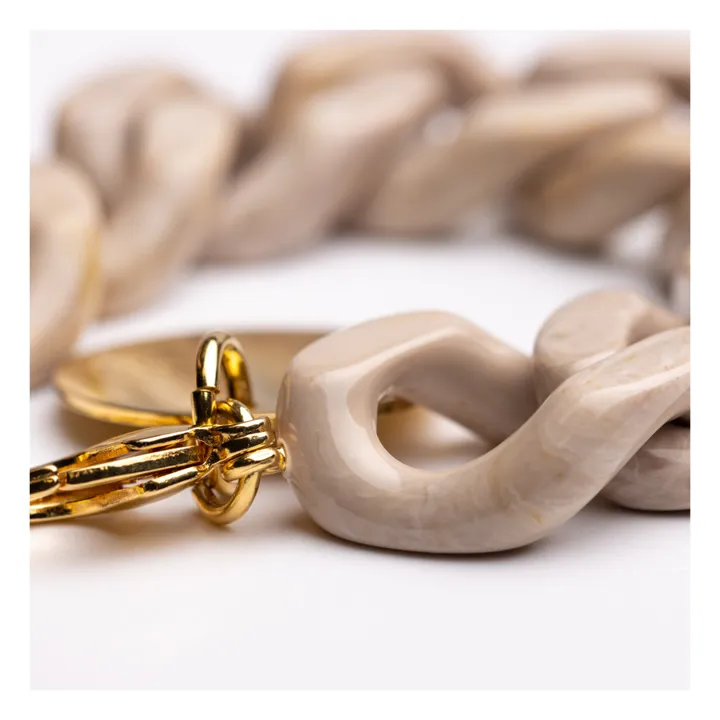 Flat Chain Bracelet | Beige- Product image n°1