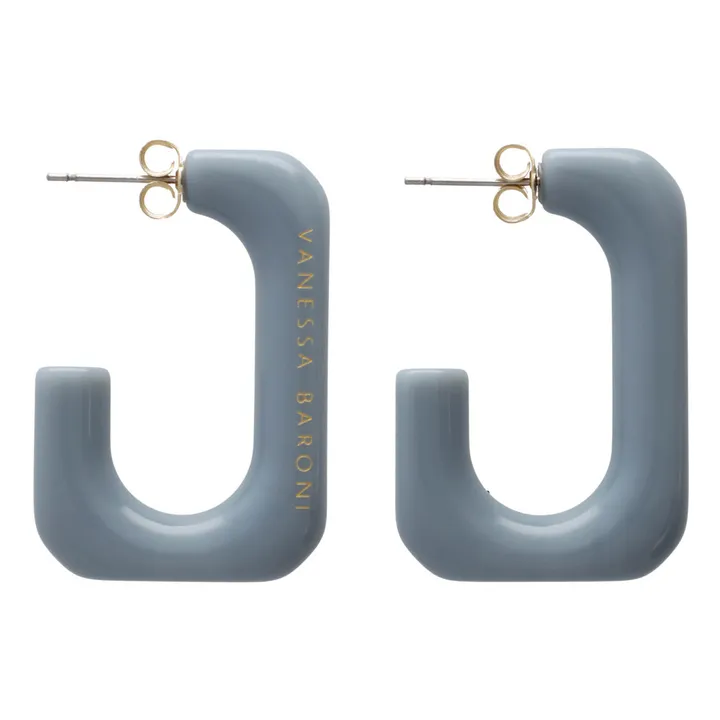 Quadratische Ohrringe Sing | Blau- Produktbild Nr. 0