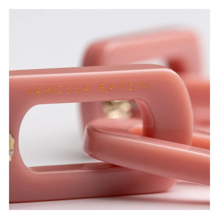 Ohrringe Edge Double  | Rosa- Produktbild Nr. 1