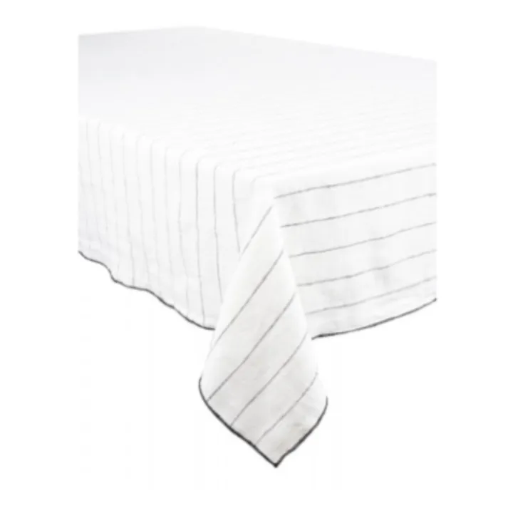 Calvi Washed Linen Tablecloth | White- Product image n°0