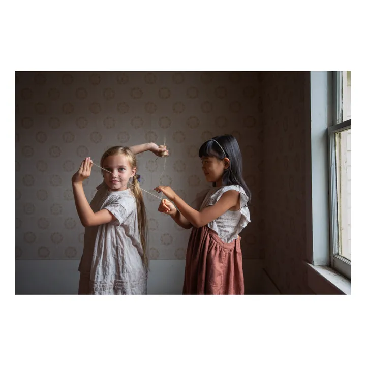 Soor Ploom - Eloise Linen Apron Dress - Dusty Pink | Smallable Soor Ploom - Eloise Linen Apron Dress - Dusty Pink | Smallable