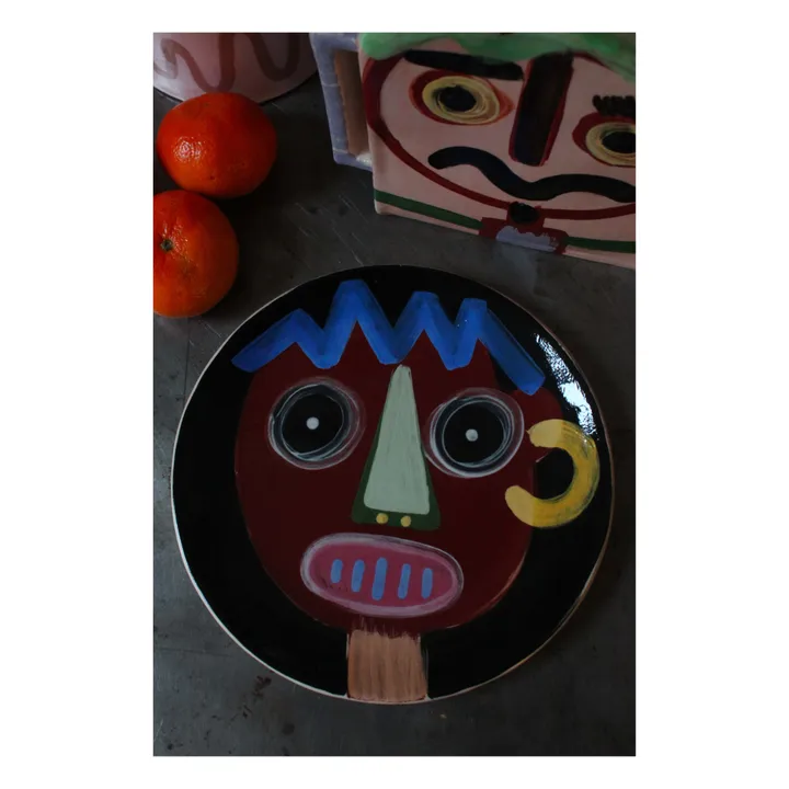 Jojo Ceramic Plate | Black- Product image n°0