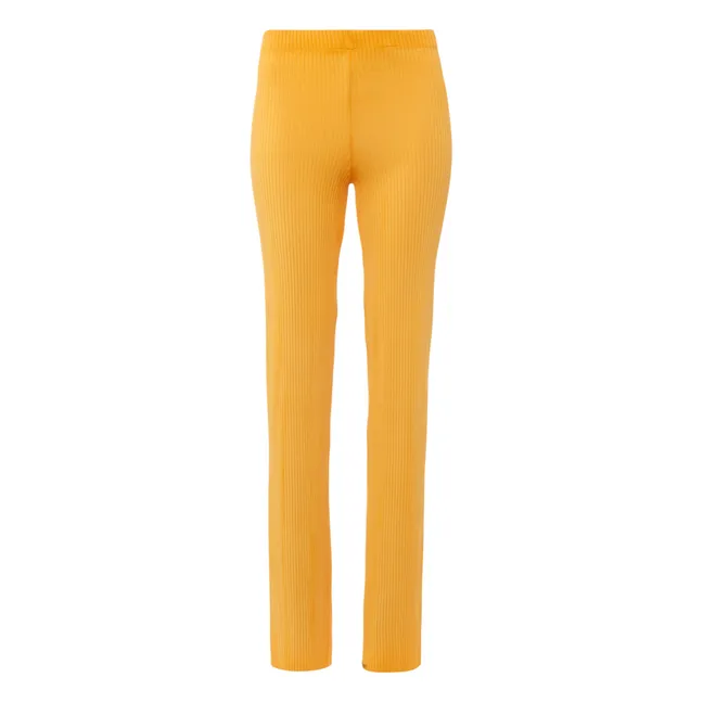 Ibiza Ribbed Trousers | Yellow
