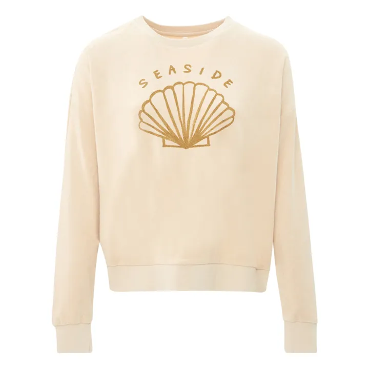 Frottee-Sweatshirt - Damenkollektion  | Cremefarben- Produktbild Nr. 0