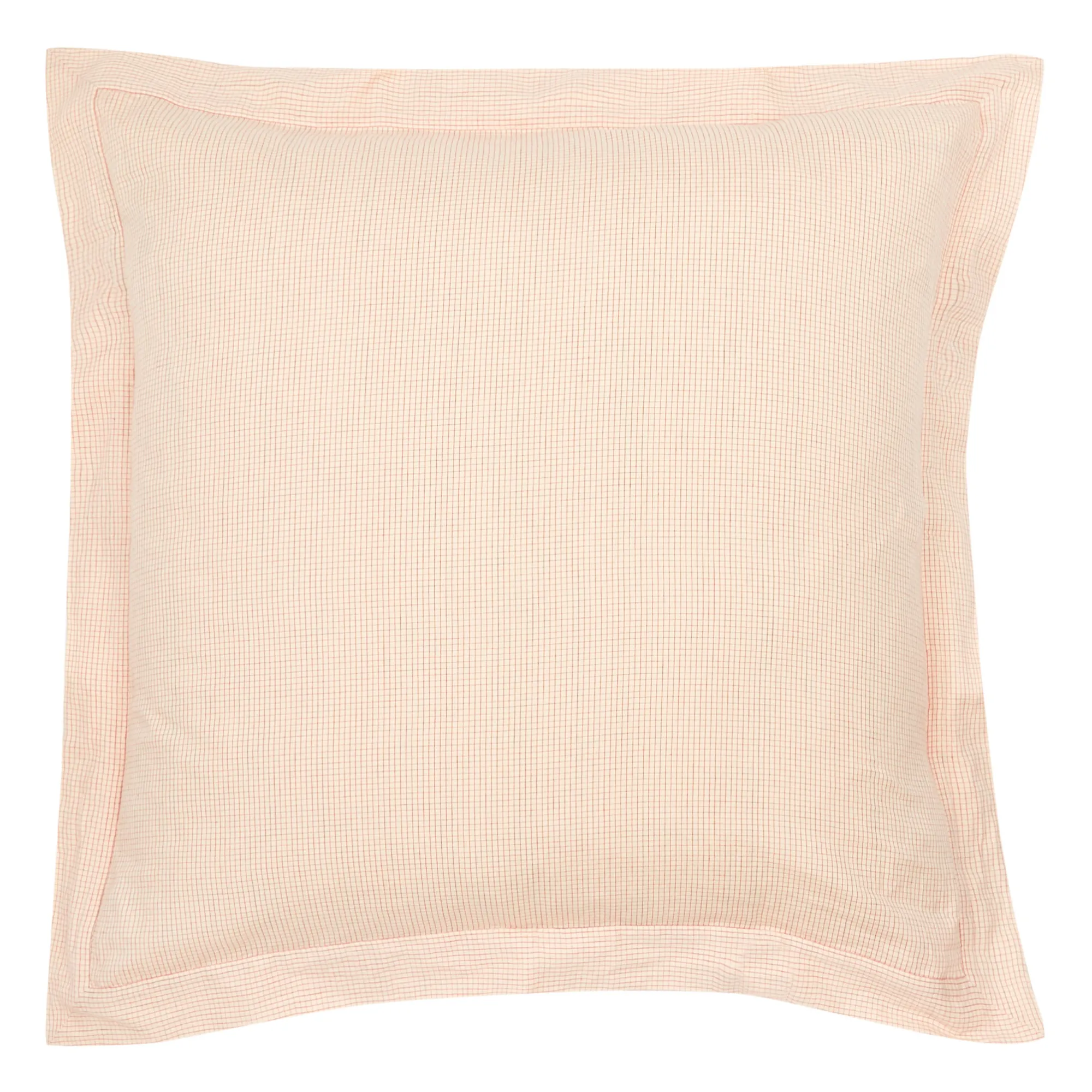 Scarlette Ateliers Red Grace Hand Woven Cotton Pillowcase - Set Of 2