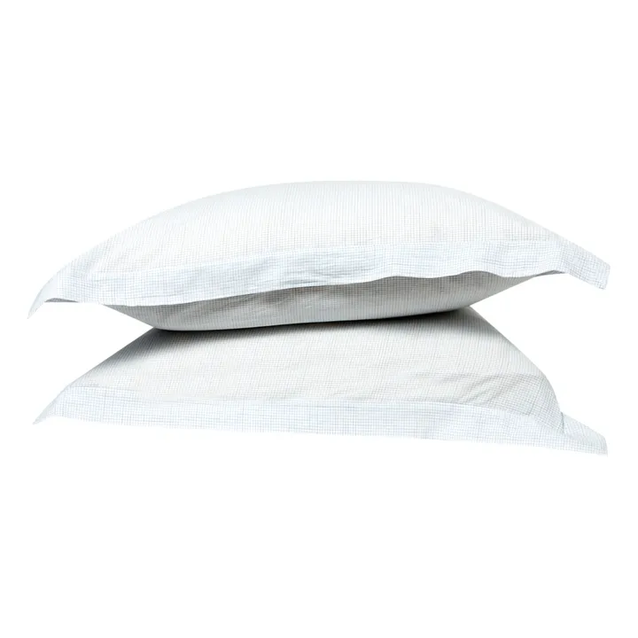 Paul Hand Woven Cotton Pillowcase - Set of 2 | Light blue- Product image n°2