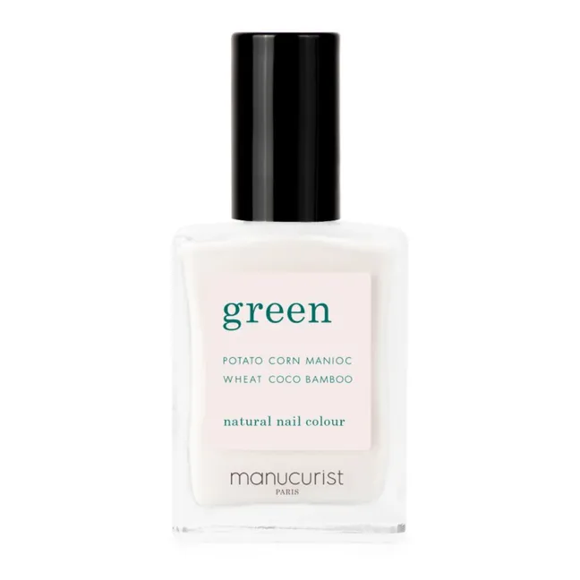 Milky White Green Nail Polish - 15 ml