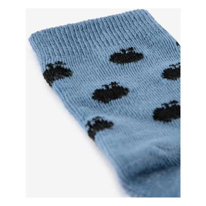 Set di 3 paia di calzini per bambini in cotone biologico - Collezione Iconic - Nappa | Blu- Immagine del prodotto n°4