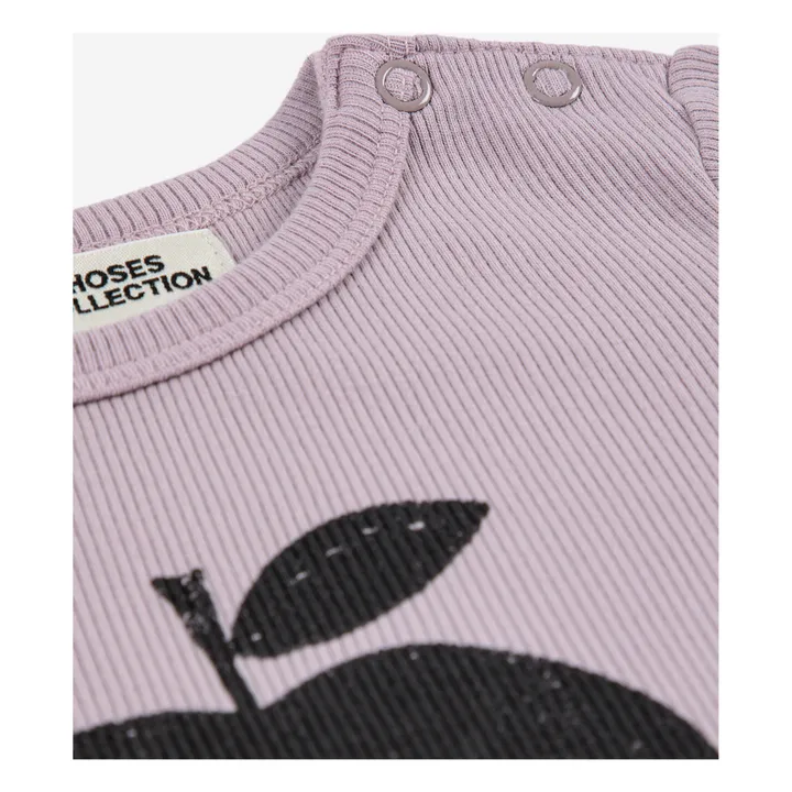 Body Coton Bio Pomme - Collection Iconic  | Mauve- Image produit n°2