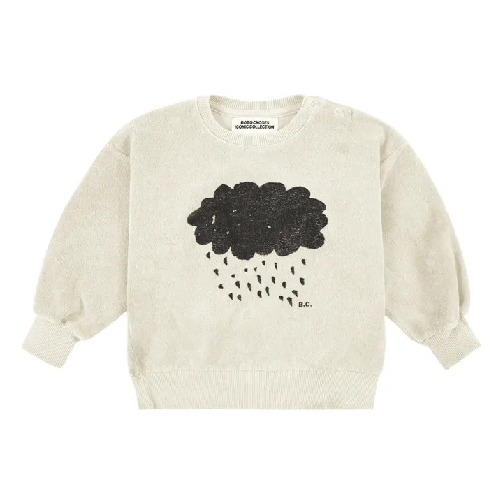 Organic Cotton Terry Cloth Cloud Sweatshirt - Iconic Collection  | Blue- Product image n°0