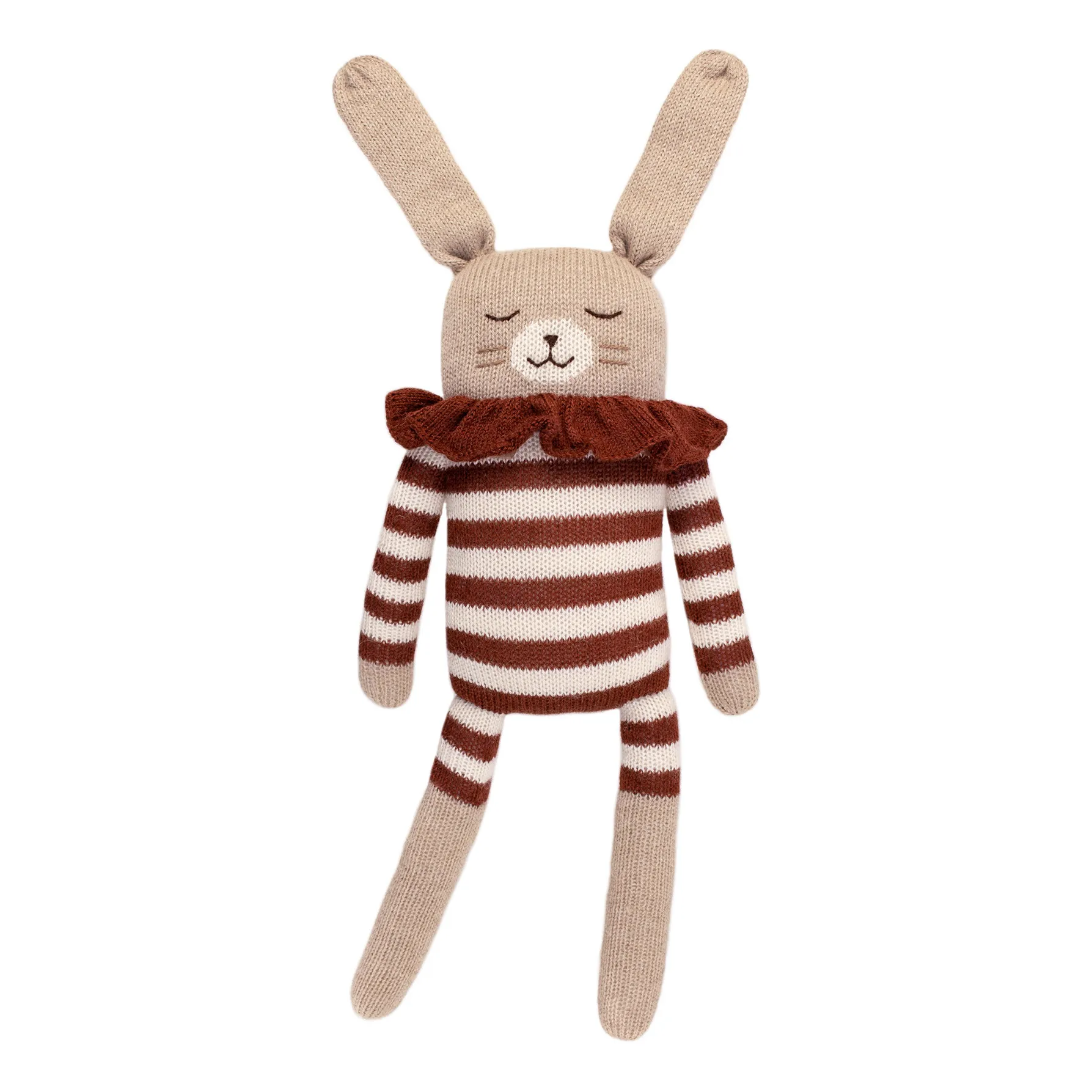 Main Sauvage - Doudou grand Lapin barboteuse rayée (Main Sauvage) - Couverture