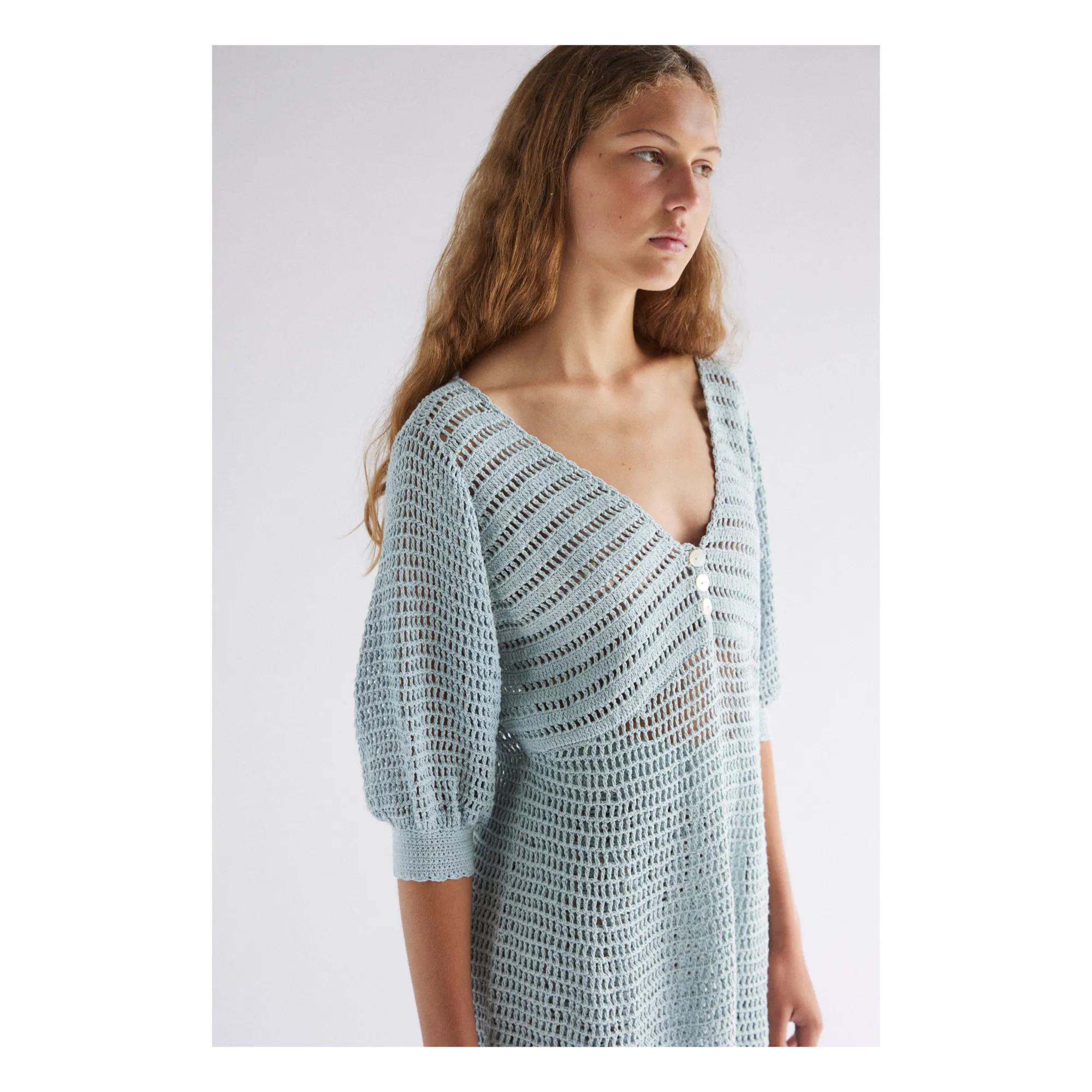 She Made Me - Devisha Crochet Dress - Light blue | Smallable