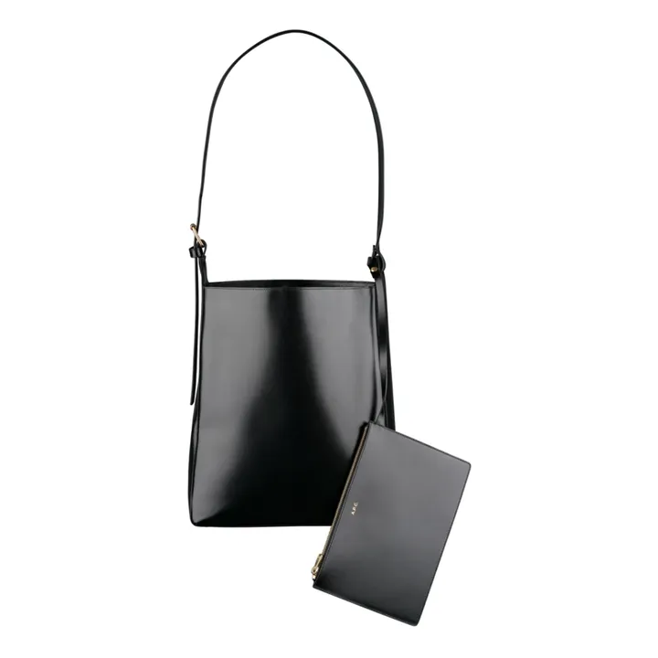 Virginie Smooth Leather Bag | Black- Product image n°0