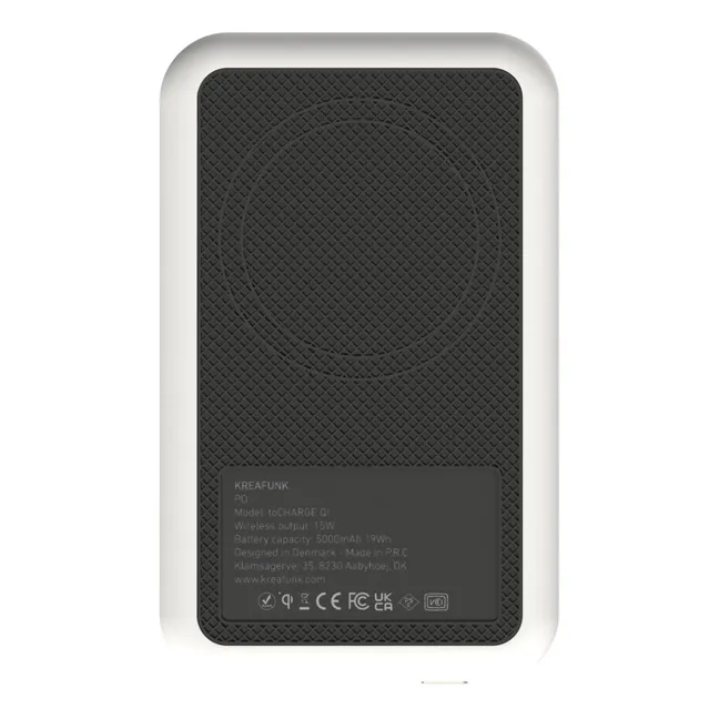 Cargador inalámbrico de teléfono ToCharge QI | Blanco