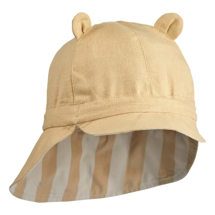 Gorm Organic Cotton Reversible Anti-UV Hat | Beige- Product image n°0