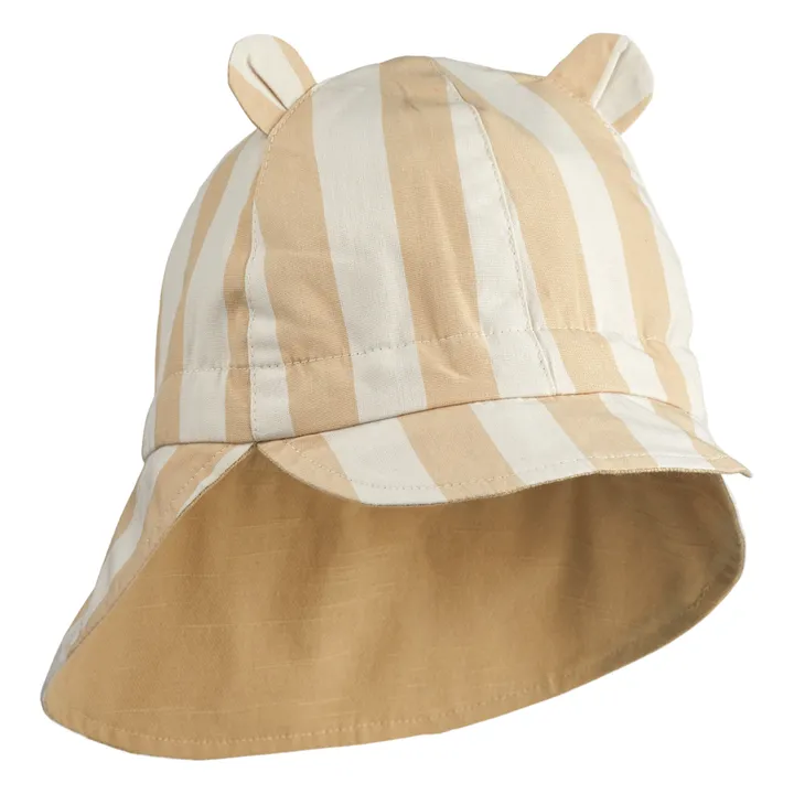 Gorm Organic Cotton Reversible Anti-UV Hat | Beige- Product image n°1
