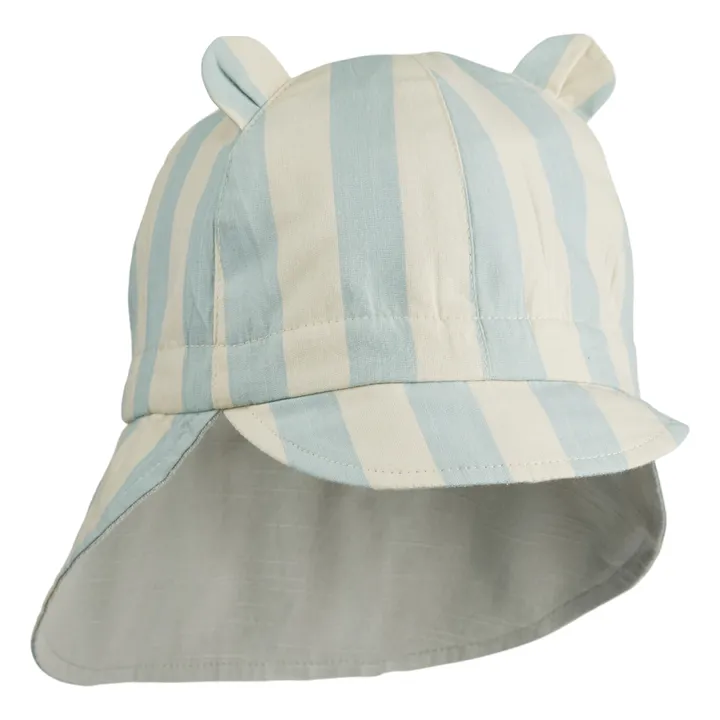 Cappello Anti-UV in Cotone Organico Reversibile Gorm | Azzurro- Immagine del prodotto n°1