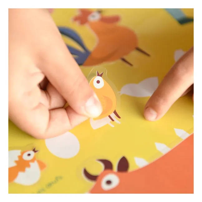 Póster con pegatinas La granja