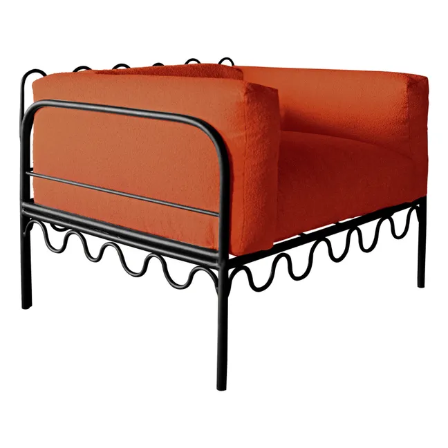 Sillón Dolores, estructura negra | Terracotta