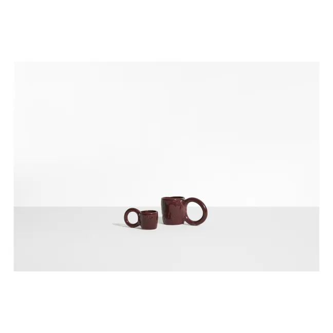 Donut Espresso Cups, Pia Chevalier - Set of 2 | Burgundy