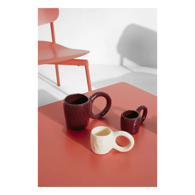 Donut Espresso Cups, Pia Chevalier - Set of 2 | Burgundy